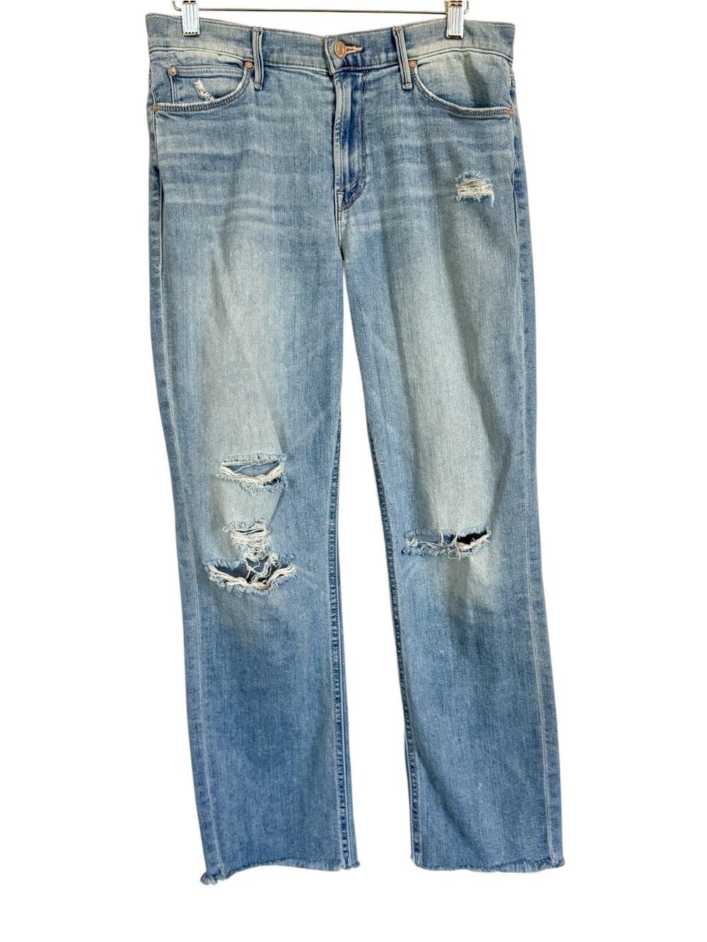 MOTHER The Mid Rise Dazzler Ankle Fray in Weekend Kitten Wash - Women’s Size 27